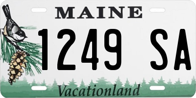 ME license plate 1249SA