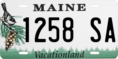 ME license plate 1258SA