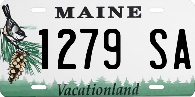 ME license plate 1279SA