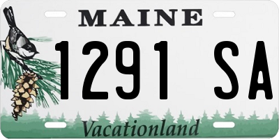 ME license plate 1291SA