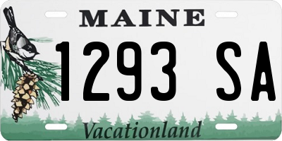 ME license plate 1293SA