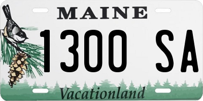 ME license plate 1300SA