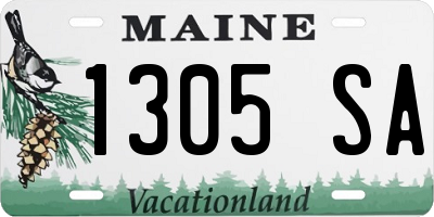 ME license plate 1305SA