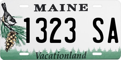 ME license plate 1323SA