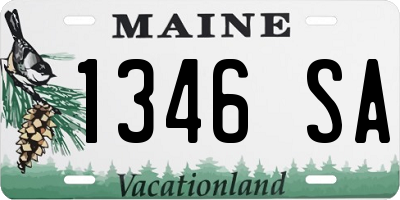 ME license plate 1346SA