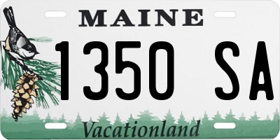 ME license plate 1350SA