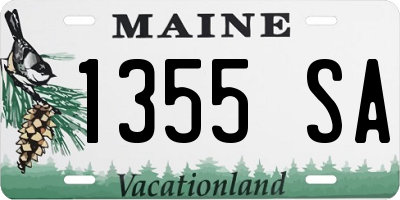 ME license plate 1355SA