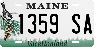 ME license plate 1359SA