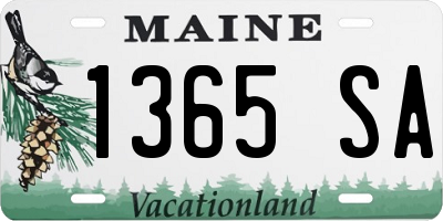 ME license plate 1365SA