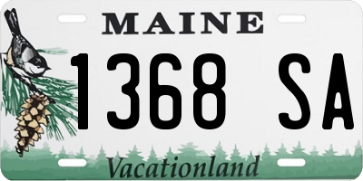 ME license plate 1368SA