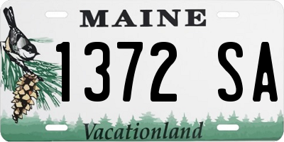 ME license plate 1372SA
