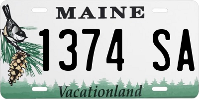 ME license plate 1374SA