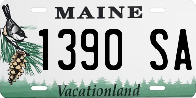ME license plate 1390SA