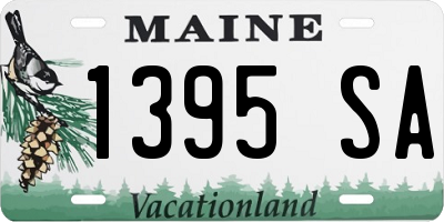 ME license plate 1395SA