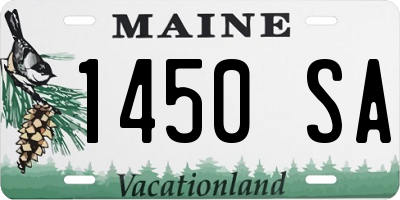 ME license plate 1450SA