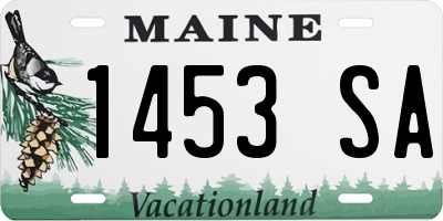 ME license plate 1453SA