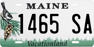ME license plate 1465SA