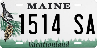 ME license plate 1514SA