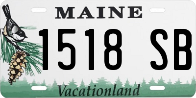 ME license plate 1518SB