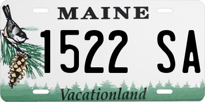 ME license plate 1522SA