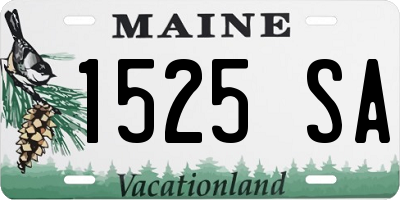 ME license plate 1525SA