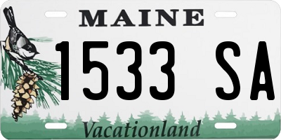 ME license plate 1533SA