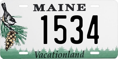 ME license plate 1534
