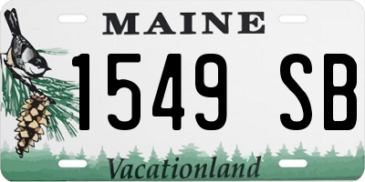 ME license plate 1549SB