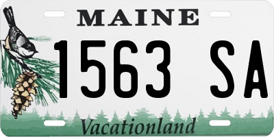 ME license plate 1563SA