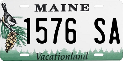 ME license plate 1576SA