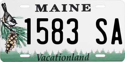 ME license plate 1583SA
