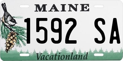ME license plate 1592SA