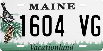 ME license plate 1604VG