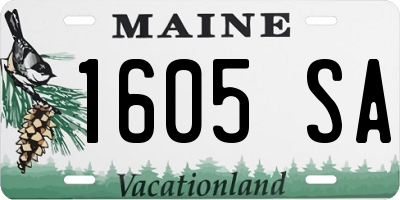 ME license plate 1605SA