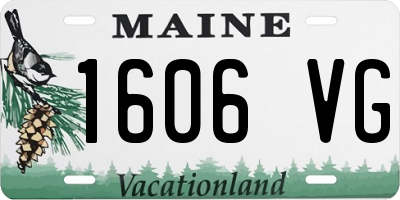 ME license plate 1606VG