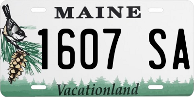 ME license plate 1607SA