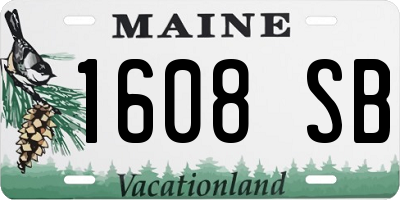 ME license plate 1608SB