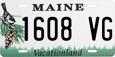 ME license plate 1608VG
