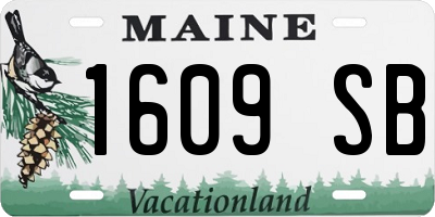 ME license plate 1609SB