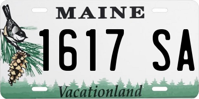 ME license plate 1617SA