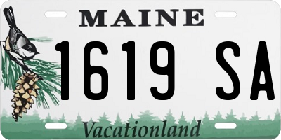 ME license plate 1619SA