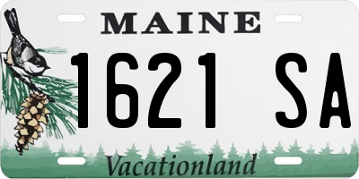 ME license plate 1621SA