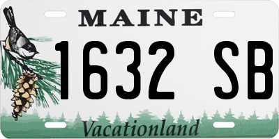 ME license plate 1632SB