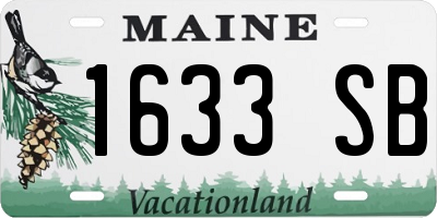 ME license plate 1633SB