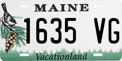 ME license plate 1635VG