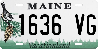 ME license plate 1636VG