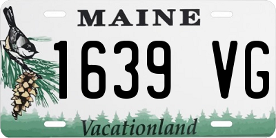 ME license plate 1639VG
