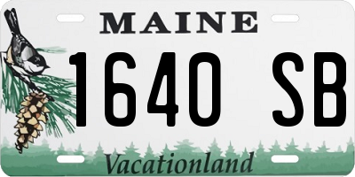 ME license plate 1640SB