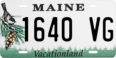 ME license plate 1640VG