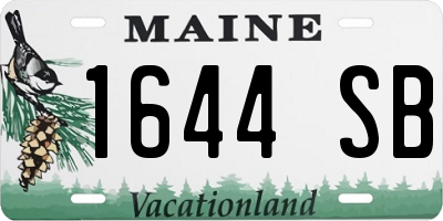 ME license plate 1644SB